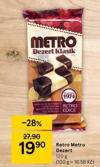 Tesco Retro metro dezert 120 g nabídka