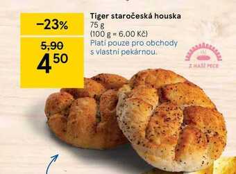 Tesco Tiger staročeská houska 75 g nabídka