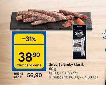 Tesco Snaq salámky klasik 60 g nabídka