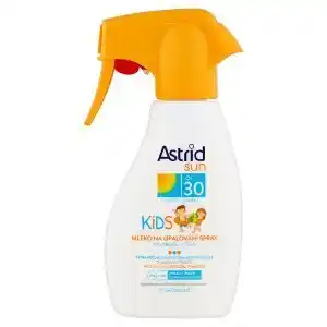 Tesco Astrid sun dětské mléko na opalování ve spreji of 30 200ml nabídka