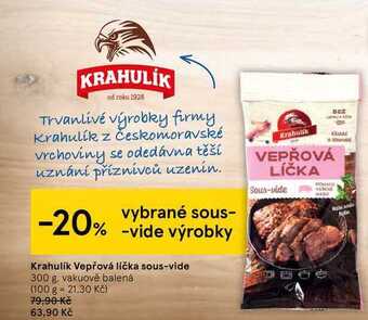 Tesco Krahulík vepřová líčka sous-vide 300 g nabídka