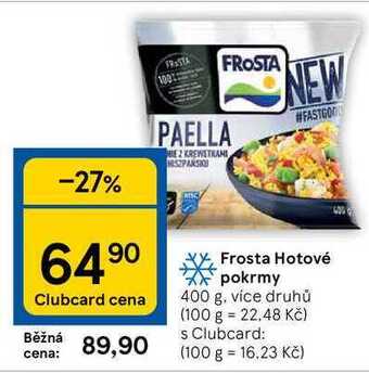 Tesco Frosta hotové pokrmy 400 g nabídka