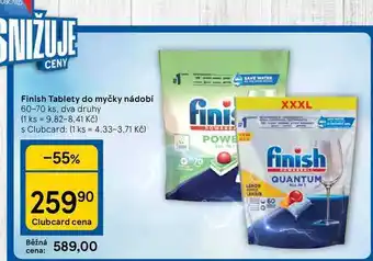Tesco Finish tablety do myčky nádobí 60-70 ks nabídka