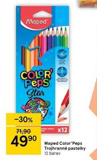 Tesco Maped color'peps trojhranné pastelky 12 barev nabídka
