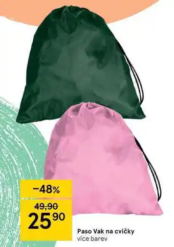 Tesco Paso vak na cvičky nabídka
