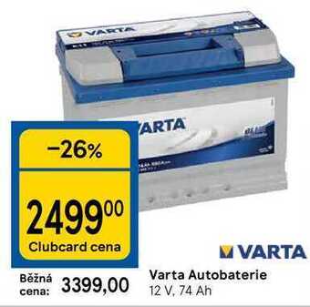 Tesco Varta autobaterie nabídka
