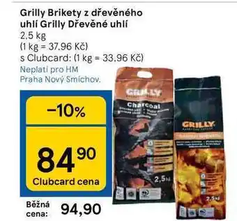 Tesco Grilly brikety z dřevěného uhlí grilly dřevěné uhlí 2,5 kg nabídka