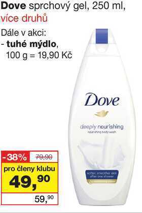 Barvy a laky drogerie Dove sprchový gel, 250 ml nabídka