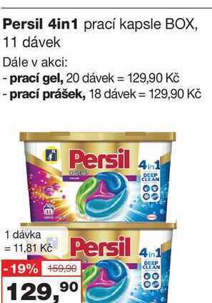 Barvy a laky drogerie Persil 4in1 prací kapsle box, 11 dávek nabídka