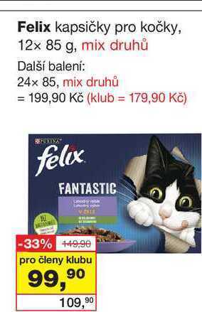 Barvy a laky drogerie Felix kapsičky pro kočky, 12x 85 g nabídka
