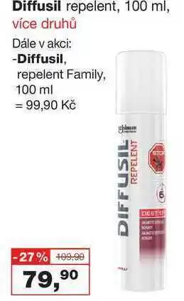 Ráj drogerie Diffusil repelent, 100 ml nabídka