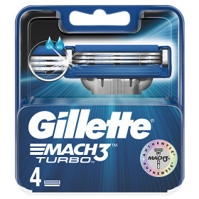 Ráj drogerie Gillette mach3 turbo náhradní hlavice k holicímu strojku - 4 ks nabídka
