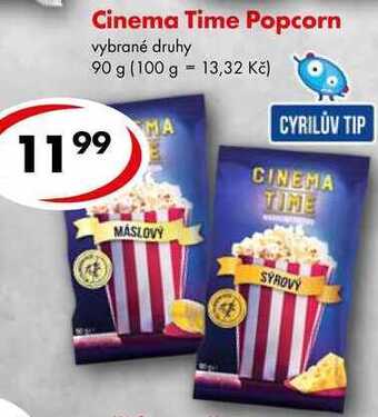 CBA Cinema time popcorn, 90 g nabídka