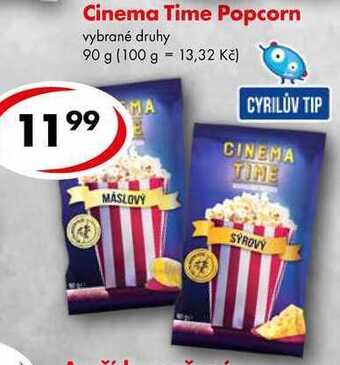 CBA Cinema time popcorn, 90 g nabídka