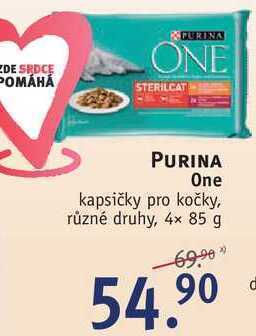 Rossmann Purina one kapsičky pro kočky, 4x 85 g nabídka