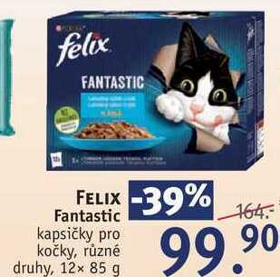 Rossmann Felix fantastic kapsičky pro kočky, 12x 85 g nabídka