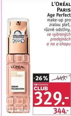 Rossmann L'oréal paris age perfect make-up nabídka