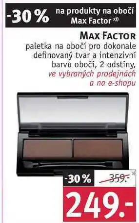 Rossmann Max factor paletka na obočí nabídka