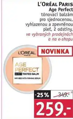 Rossmann L'oréal paris age perfect tónovací balzám nabídka