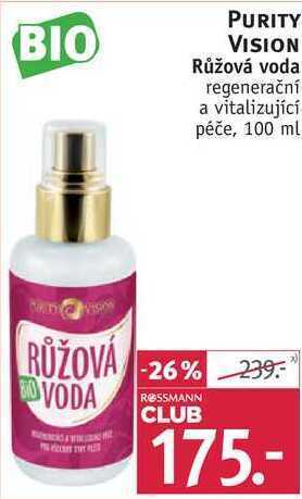 Rossmann Purity vision růžová voda regenerační a vitalizující péče, 100 ml nabídka