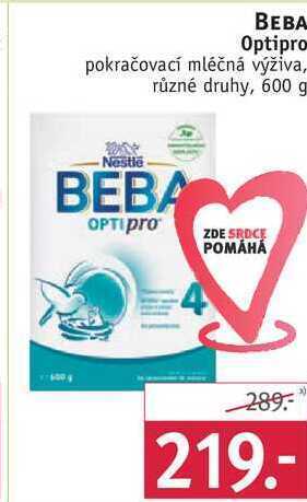 Rossmann Beba optipro pokračovací mléčná výživa, 600 g nabídka