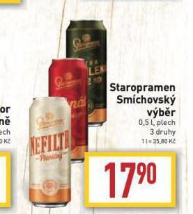 Billa Pivo staropramen nabídka