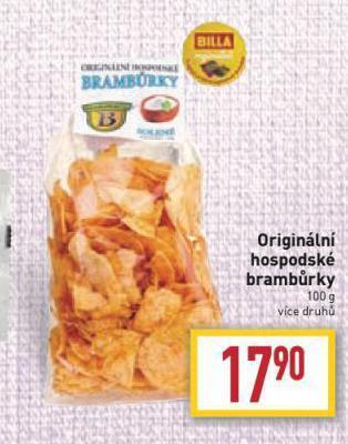 Billa Originální hospodské brambůrky nabídka