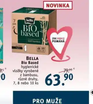 Rossmann Bella bio based hygienické vložky z bambusu nabídka