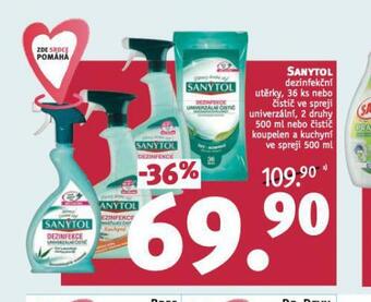 Rossmann Sanytol dezinfekční utěrky nabídka
