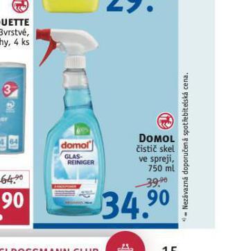 Rossmann Domol čistič skel ve spreji nabídka
