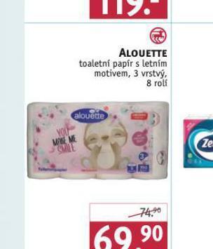 Rossmann Alouette toaletní papír nabídka