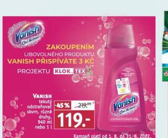 Rossmann Vanish tekutý odstraňovač skvrn nabídka