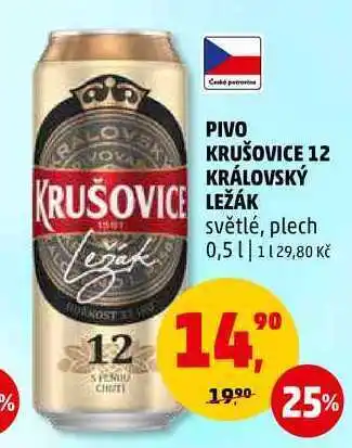 Penny Market Pivo krušovice 12 královský ležák, 0,5 l nabídka
