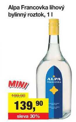 Šlak Alpa francovka lihový bylinný roztok, 1l nabídka