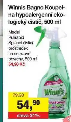 Winnis bagno koupelna hypoalergenní ekologický čistič, 500 ml