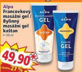 Norma Alpa francovkový masážní gel 100ml nabídka