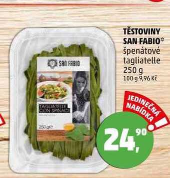 Penny Market Těstoviny san fabio špenátové tagliatelle, 250 g nabídka