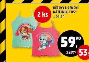 Penny Market Dětský licenční nátělník 2 ks, 1 balení nabídka