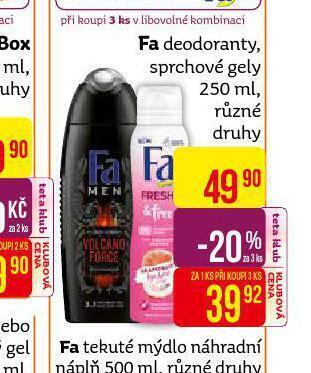 Teta Fa deodorant nabídka