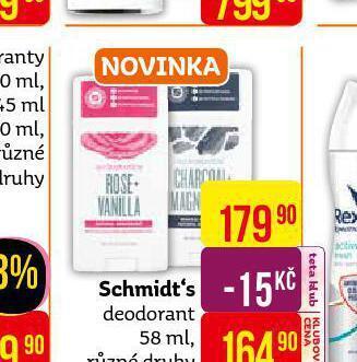 Teta Schmidt´s deodorant nabídka