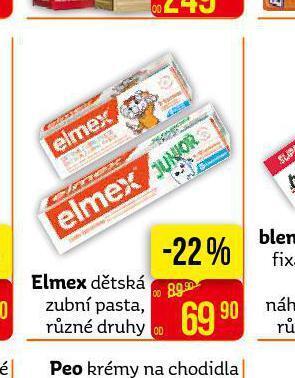 Teta Elmex dětská zubní pasta nabídka