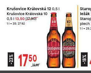 Žabka Pivo krušovice 12 královský ležák nabídka