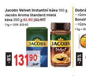 Žabka Jacobs velvet instantní káva nabídka