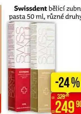 Teta Swissdent bělicí zubn pasta 50 ml, různé druhy nabídka