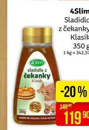 Teta 4slim sladidlo z čekanky klasik 350g nabídka