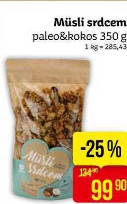Teta Müsli srdcem paleo&kokos 350 g nabídka