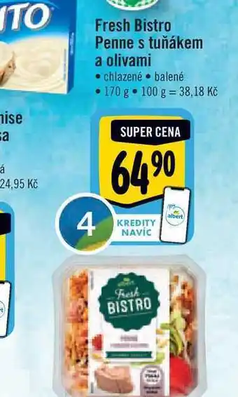 Albert Fresh bistro penne s tuňákem a olivami 170 g nabídka