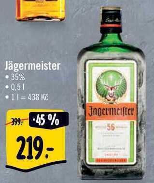 Albert Jägermeister, 0,5 l nabídka