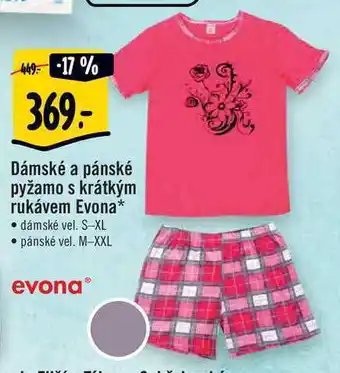 Albert Dámské a pánské pyžamo s krátkým rukávem evona nabídka