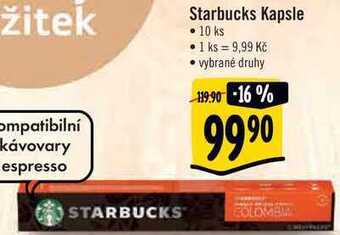 Albert Starbucks kapsle, 10 ks nabídka